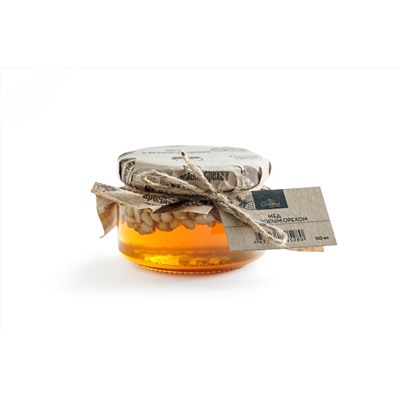 Мед с Кедровым орехом / 130 гр / стеклобанка / Сладкий аромат