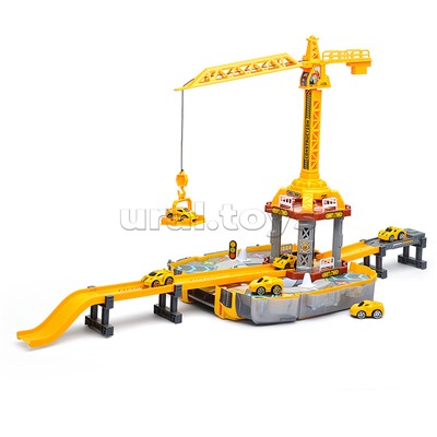 Парковка "Приключения на стройке" (38 предметов) в коробке