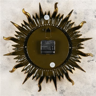 Часы настенные, серия: Интерьер, «Карора», дискретный ход, 35×35 см, золотистые