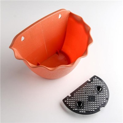 Кашпо для цветов настенное «Волна», пластик, 3 л, МИКС