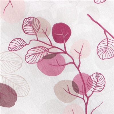 Пододеяльник 1.5-спальный «Экономь и Я. Эвкалипт», 147×210 см, розовый, бязь