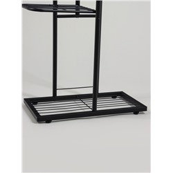 Подставка для цветов Greengo, 4 полки, 43×22×82 см, напольная, металл, чёрная