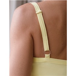 Топ с двуслойной зоной бра на бретелях из хлопка