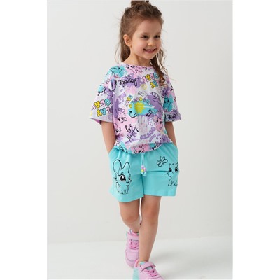 Шорты трикотажные для девочек, 2 шт в комплекте PLAYTODAY, 1240260