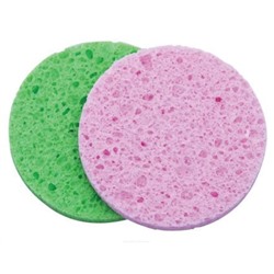 Dewal Спонж для снятия макияжа круглый N-12, цветной, 2 шт. 1505