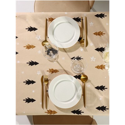 Скатерть новогодняя «Доляна» Christmas mood=146×110± 3 см, 100% хлопок, рогожка 164 г/м²