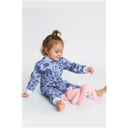 Комбинезон на молнии с начёсом Голубые тропики арт. КНМ-126