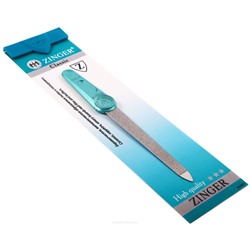Zinger Пилка для ногтей металлическая с алмазным напылением / Classic FB-40(6") blue emb. logo №3, голубой