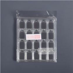 Органайзер для хранения мелочей, 20 ячеек, 14.5×12.5×1.7 см, прозрачный