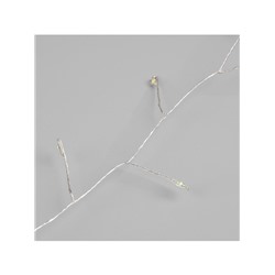 Гирлянда «Мишура» 20 м роса, IP44, серебристая нить, 600 LED, 8 режимов, свечение мульти, 18 В