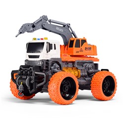 Машина "МегаБур" 1:16 (свет, звук) в коробке (цвет оранжевый)