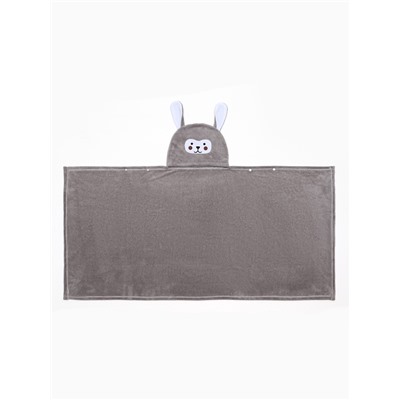Полотенце - уголок LoveLife «Зайчик», 70×140 см, микрофибра, серое