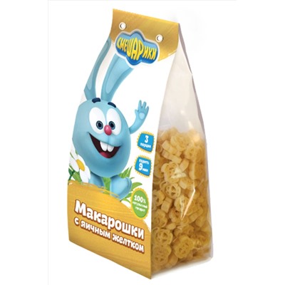 Макароны детские "Смешарики" с Яичным Желтком 250г ЭКОПРОДУКТЫ, 1189861