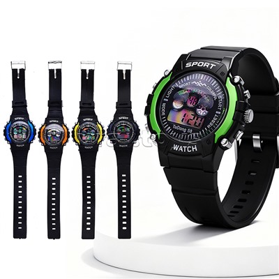 Часы игрушечные "Спорт" черные