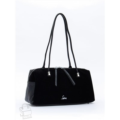 Сумка женская кожаная 98409SP black Velina Fabbiano-Safenta в Новосибирске