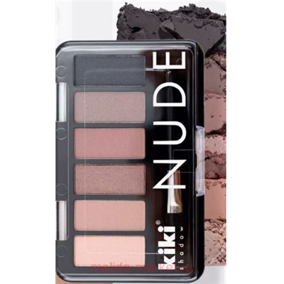 Kiki Тени для век shadow Nude 6 цветов тон 905 жемчужный розовый кремовый серый