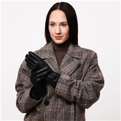 Перчатки женские, безразмерные, без утеплителя, цвет чёрный