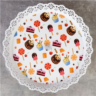 Ваза для фруктов на ножке 34 см h=10 см / JCA169+S /уп 48/