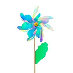 Ветерок - штекер «Космическая ромашка» 14×26 см, длина 75 см