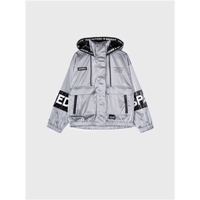 Куртка текстильная с полиуретановым покрытием для девочек (ветровка)