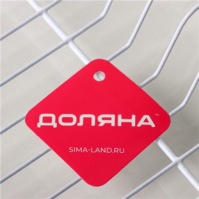 Сушилка для посуды Доляна, 47.5×32×9 см, белая