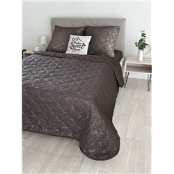 Комплект постельного белья с одеялом New Style КМ-006 шоколад-шоколад