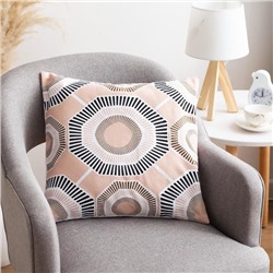 Наволочка декоративная 40×40 см, Circle powdery, 100% хлопок