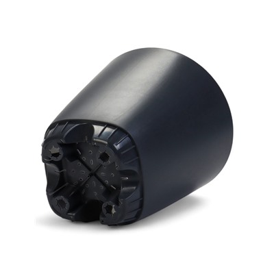 Горшок для цветов «Гранд», 4 л, d=19 см, h=20 см, пластиковый, с прикорневым поливом, графитовый