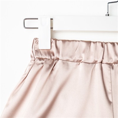 Пижама женская (рубашка, шорты) женская MINAKU: Light touch, бежевая, размер 46