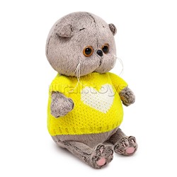 Кот Басик BABY в свитере с сердцем