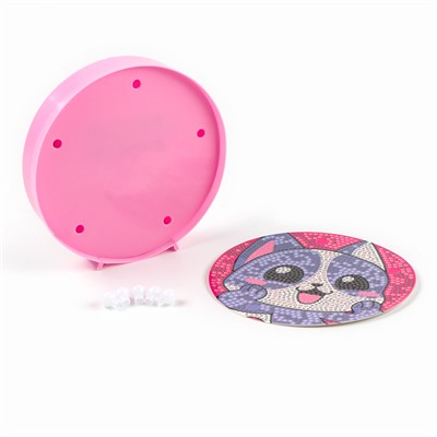 Ночник своими руками. Алмазная мозаика для детей на ночнике «Котик», 15×15 см, набор для творчества