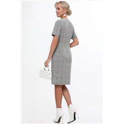 Платье в клетку асимметричное