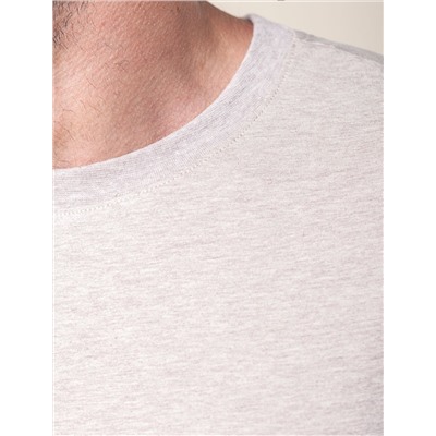 Футболка slim fit из премиального хлопка с эффектом меланж