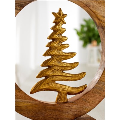 Сувенир интерьерный в деревянном кольце «Ель», 30×8×33 см