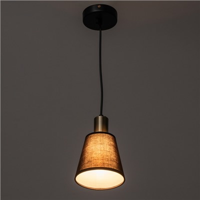 Люстра «Айрис», 1×60 Вт Е27, чёрный, 15×15×20(100) см