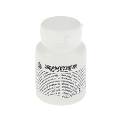 Медвежий жир 0.4 г, 100 капсул
