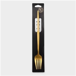 Вилка столовая Magistro «Фолк», h=22 см, нержавеющая сталь, золотистая