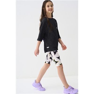 Брюки трикотажные для девочек (легинсы укороченные), 2 пары в комплекте PLAYTODAY, 1243232