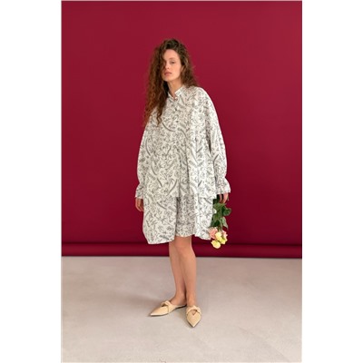 Платье  PUFF059/07/Белый, черный