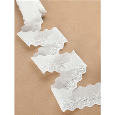 Кружево шитьё, 55 мм, 13±1 м, белое