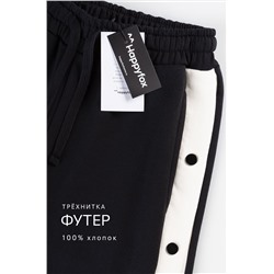 Женские брюки с заклепками из футера Happyfox