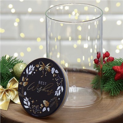 Банка для хранения новогодняя «Best wishes. Время чудес», стекло, 950 мл