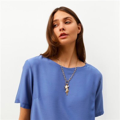 Костюм женский (футболка, брюки) MINAKU: Enjoy, размер 42, синий