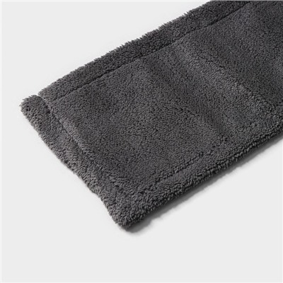 Насадка для плоской швабры Доляна, микрофибра, 42×12 см, серая