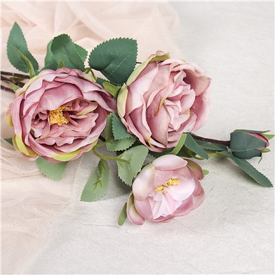 Цветок искусственный Роза 68 см / W06506 /уп 60/480/ (Бежевый)