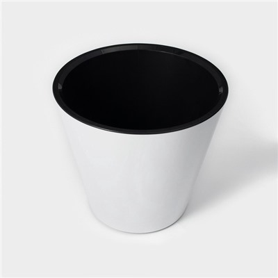 Кашпо для цветов со вставкой Rosemary, 16 л, d=33 см, белое