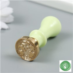 Печать для сургуча с пластиковой ручкой «Оленёнок и снежинки» 2.5×2.5 см