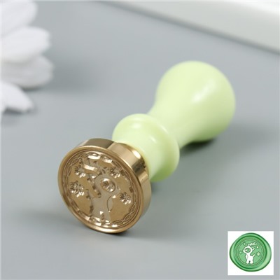 Печать для сургуча с пластиковой ручкой «Оленёнок и снежинки» 2.5×2.5 см