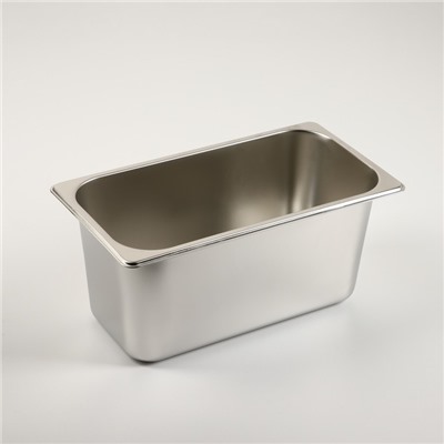 Гастроёмкость GN 1/3, 150 мм, 32.5×17.6×15 см, толщина 0.6 мм, нержавеющая сталь