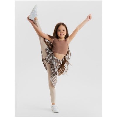 Легинсы (лосины) детские KAFTAN, рост 140 см, бежевые